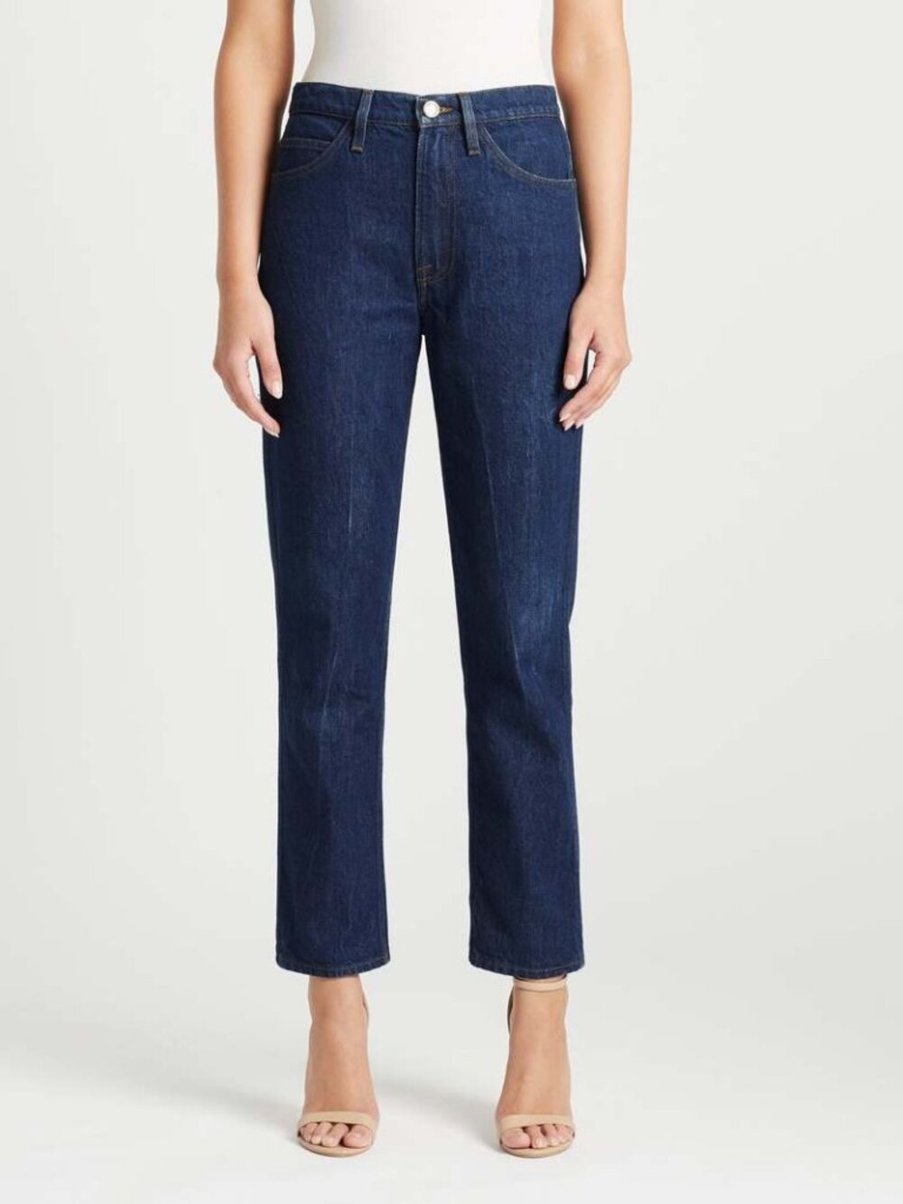 NWT Frame Le Italien High Waist Ankle Straight Leg Jeans Vintage Blue 31